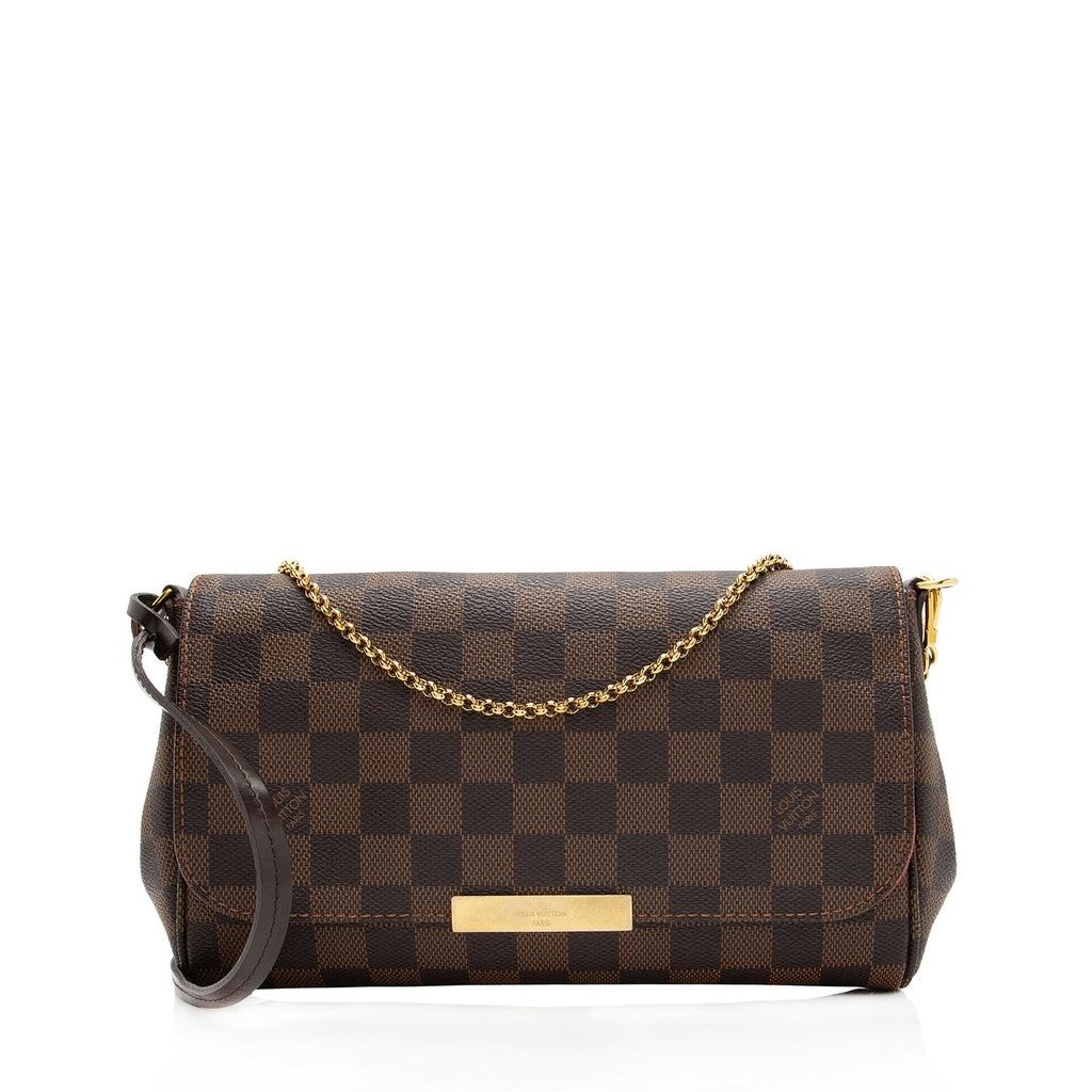 Louis Vuitton Damier Ebene Favorite MM Shoulder Bag (SHF-0DWjUf)