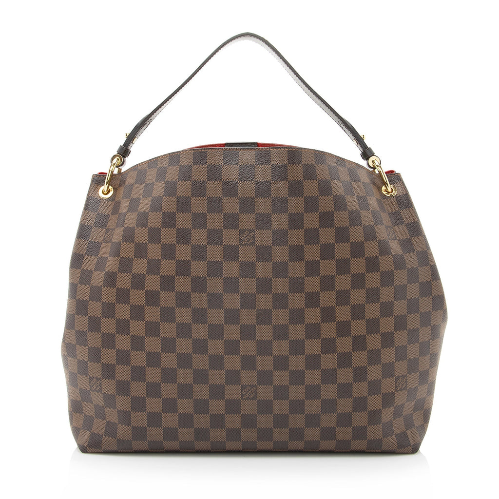 Louis Vuitton Damier Ebene Graceful MM Hobo (SHF-22365)