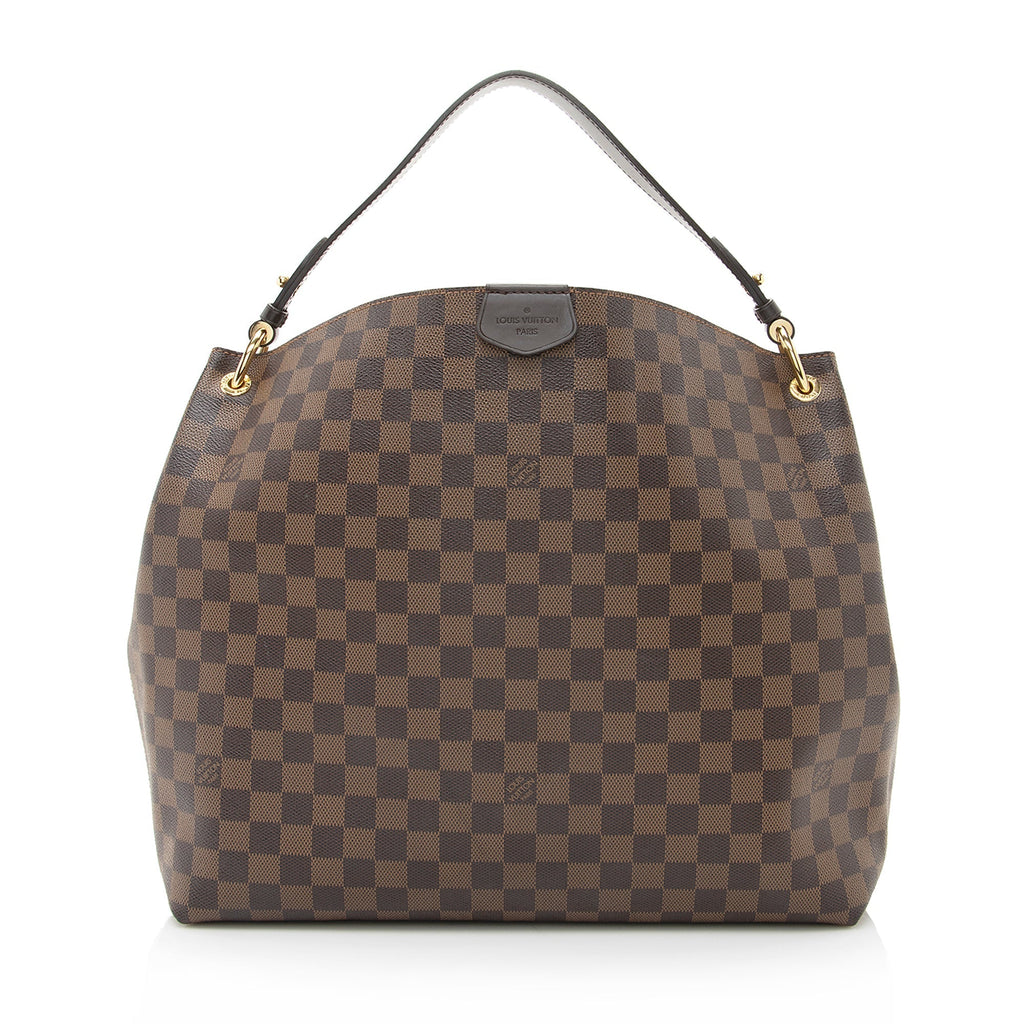 Louis Vuitton Damier Ebene Graceful MM Hobo (SHF-22365)