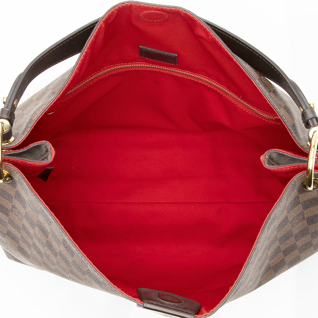 Louis Vuitton Damier Ebene Graceful MM Hobo (SHF-22365)