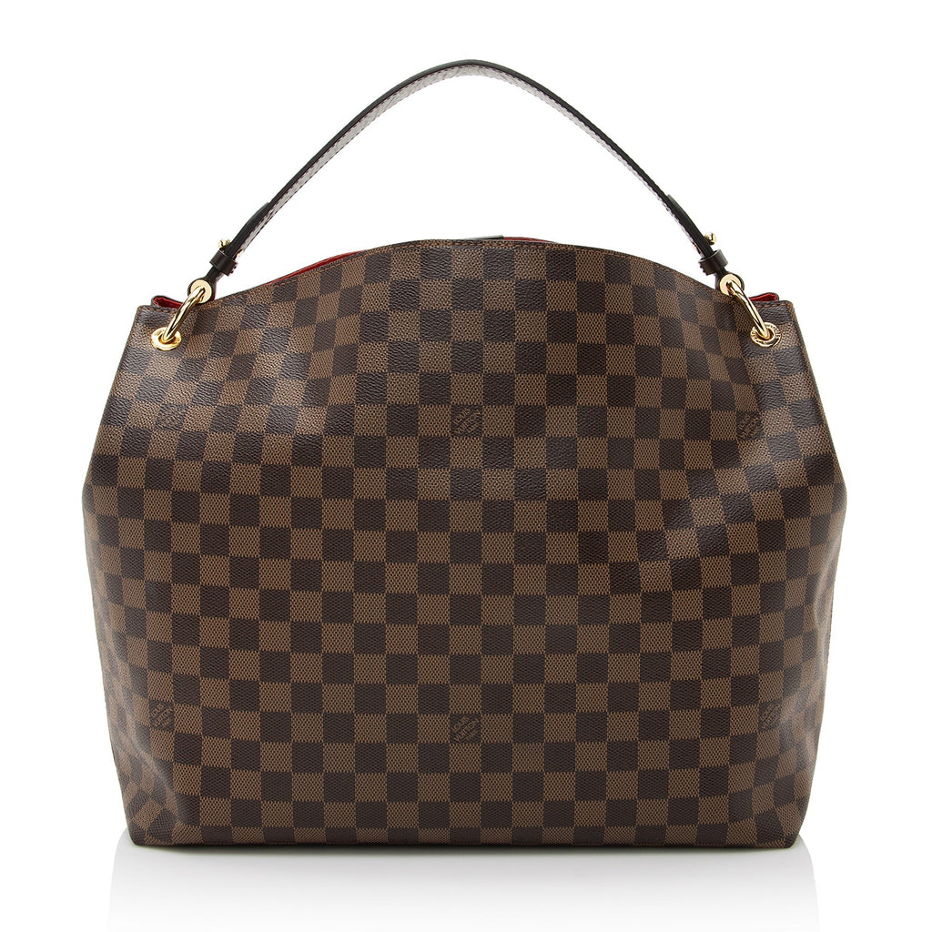 Louis Vuitton Damier Ebene Graceful MM Hobo (SHF-22662)