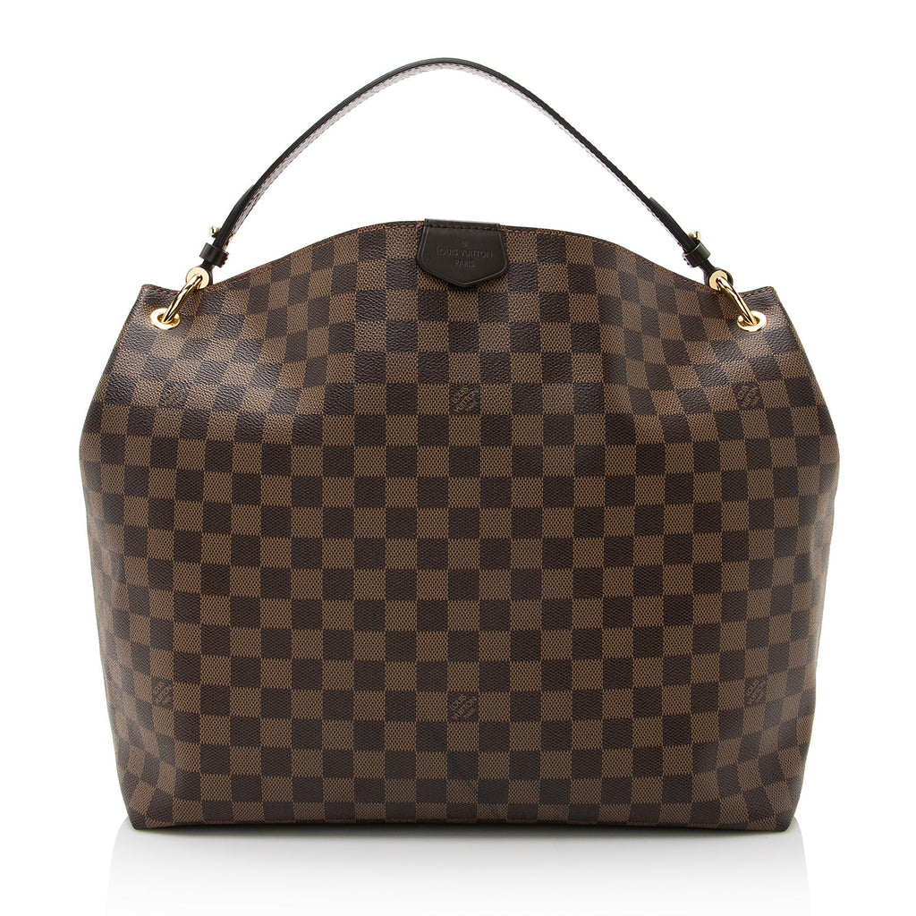 Louis Vuitton Damier Ebene Graceful MM Hobo (SHF-22662)
