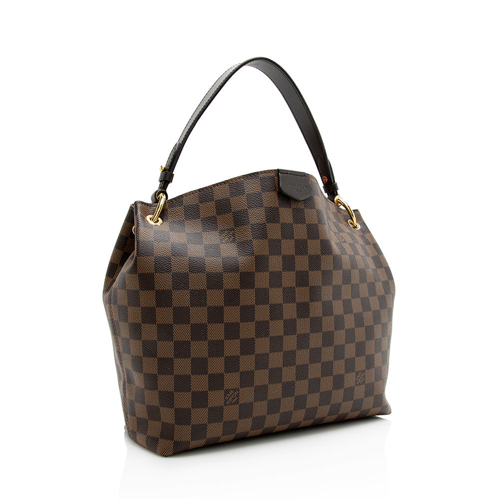 Louis Vuitton Damier Ebene Graceful PM Hobo (SHF-21698)