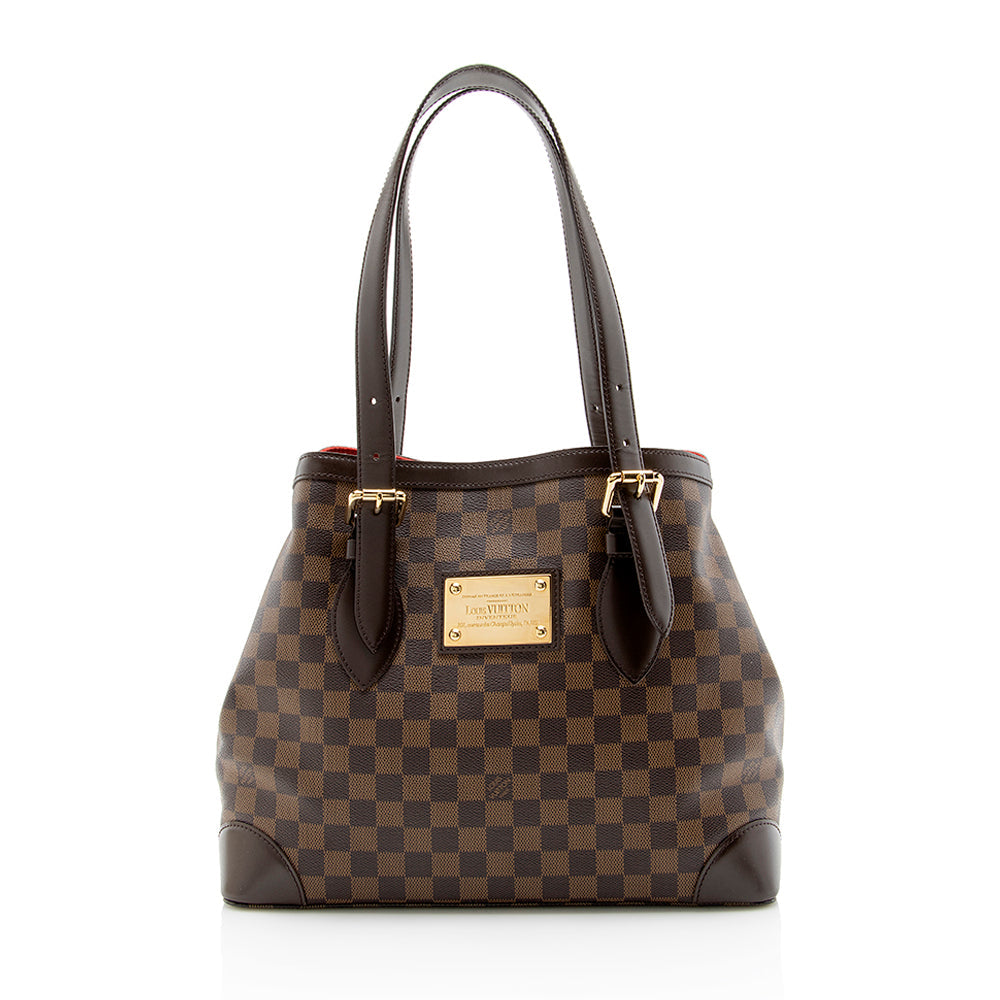 Louis Vuitton Damier Ebene Hampstead MM Tote (SHF-23435)
