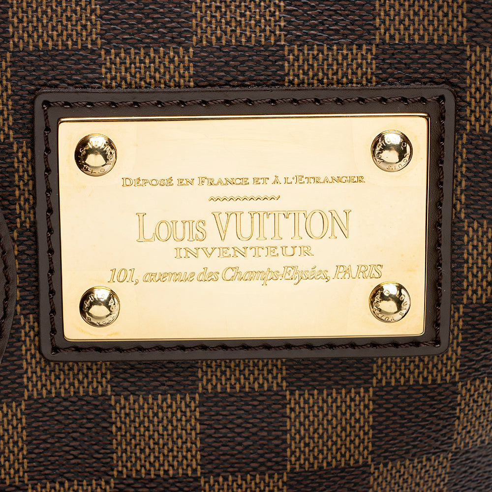 Louis Vuitton Damier Ebene Hampstead MM Tote (SHF-23435)
