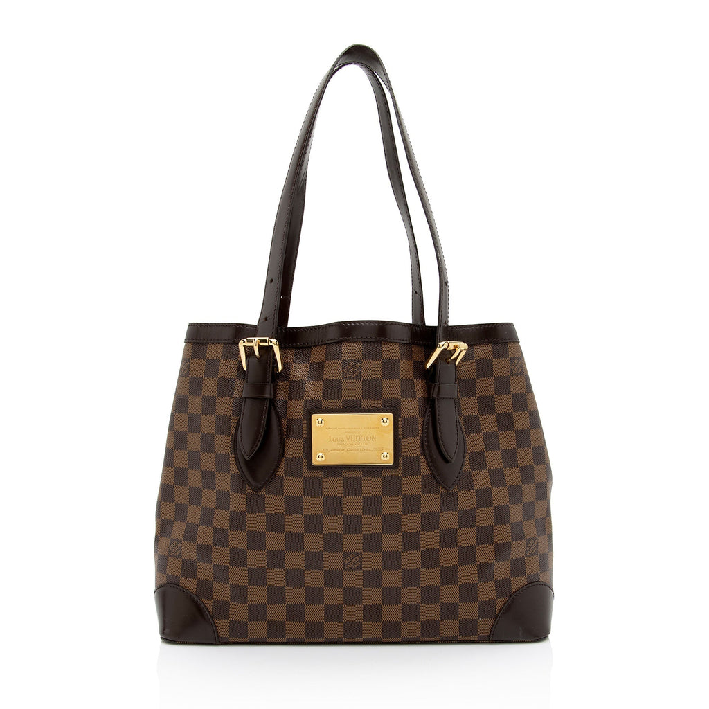 Louis Vuitton Damier Ebene Hampstead MM Tote (SHF-eXYE3n)