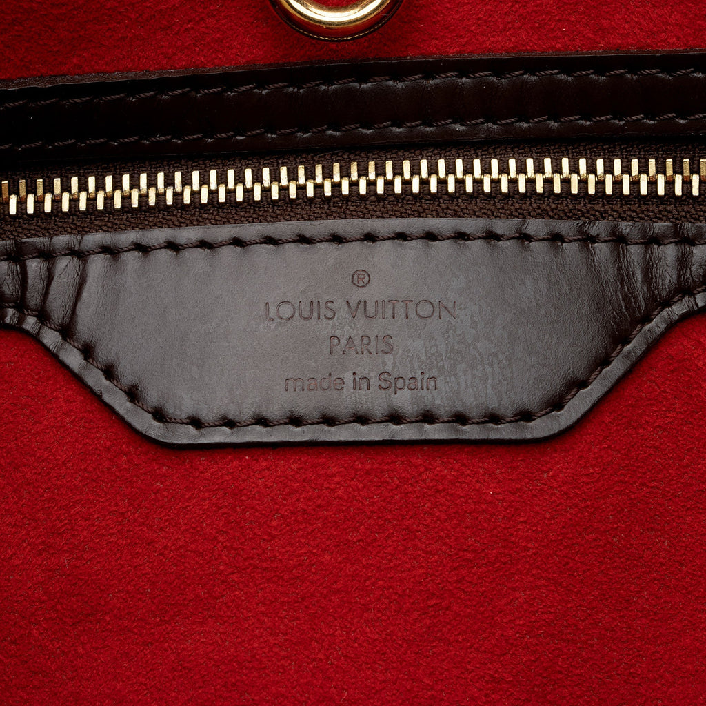 Louis Vuitton Damier Ebene Hampstead MM Tote (SHF-eXYE3n)