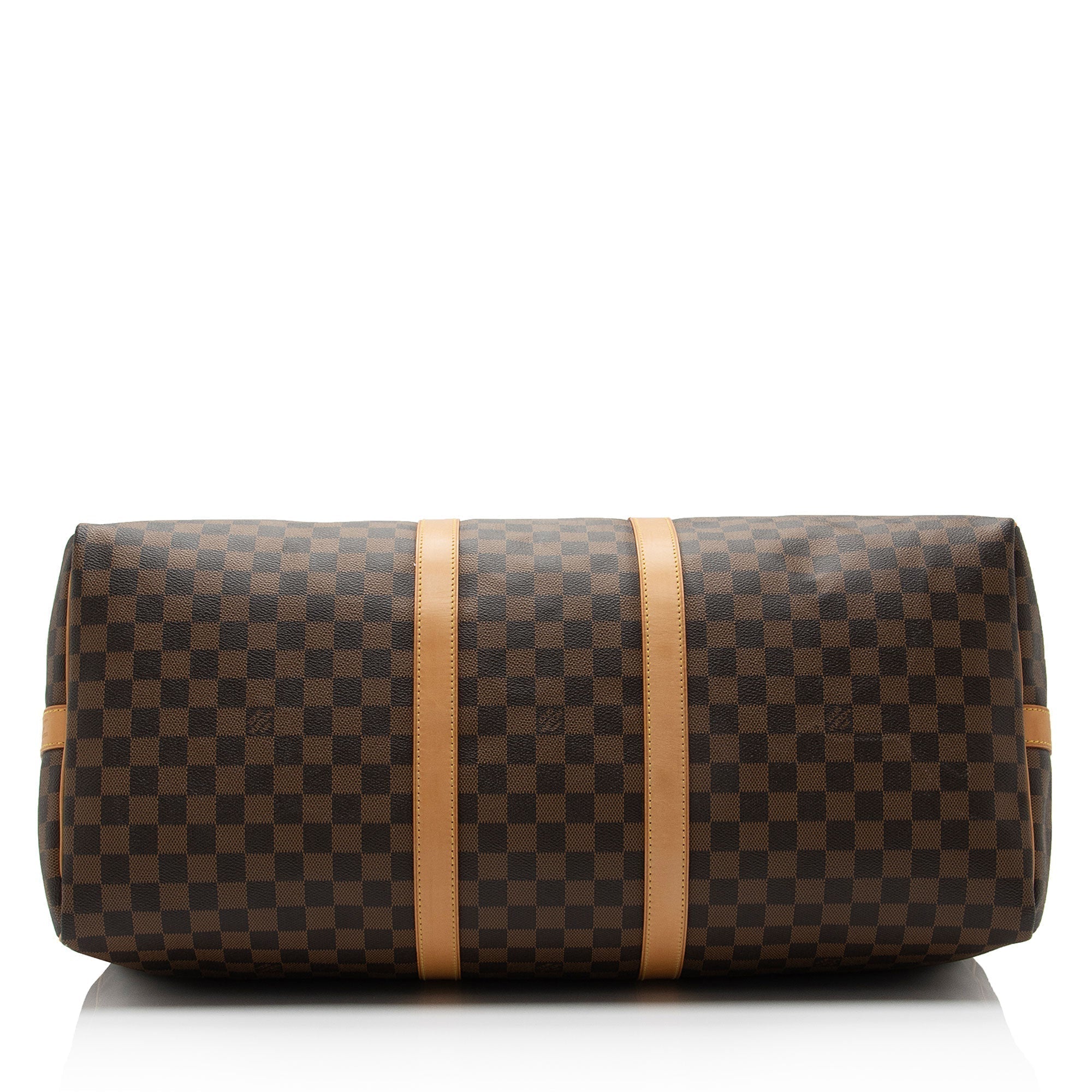 Louis Vuitton Damier Ebene Keepall Bandouliere 55 Duffle Bag