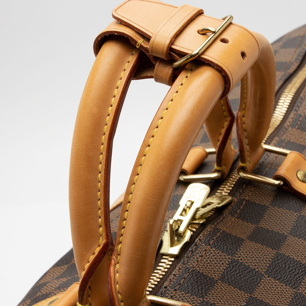 Louis Vuitton Damier Ebene Keepall Bandouliere 55 Duffle Bag