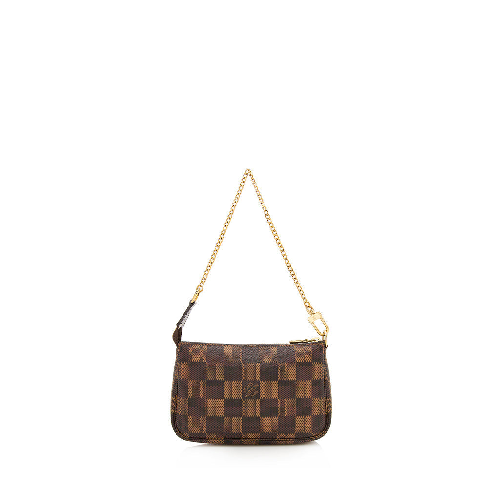 Louis Vuitton Damier Ebene Mini Pochette Accessoires (SHF-12428)