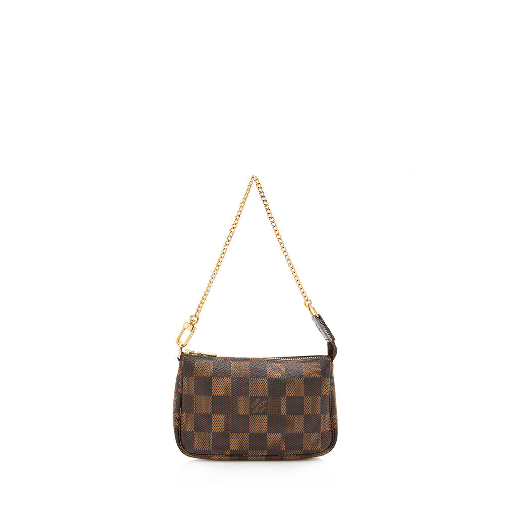 Louis Vuitton Damier Ebene Mini Pochette Accessoires (SHF-12428)