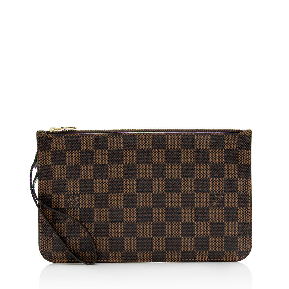 Louis Vuitton Damier Ebene Neverfull GM Pochette (SHF-21846)