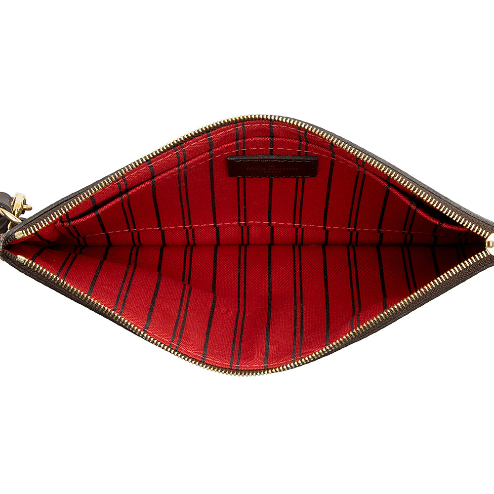 Louis Vuitton Damier Ebene Neverfull GM Pochette (SHF-22033)