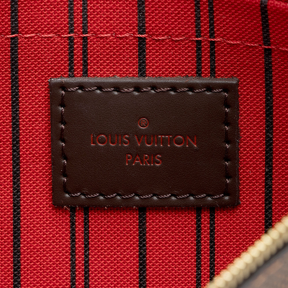 Louis Vuitton Damier Ebene Neverfull GM Pochette (SHF-22033)