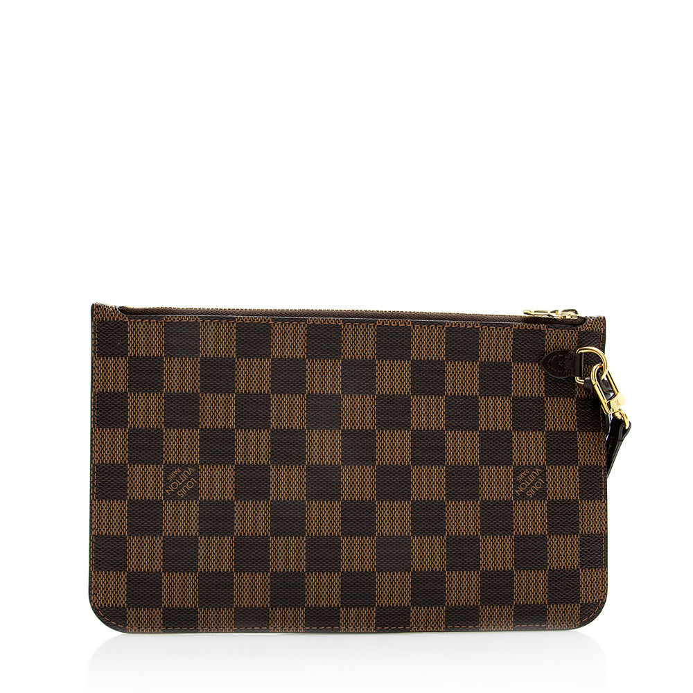 Louis Vuitton Damier Ebene Neverfull MM Pochette (SHF-18678)