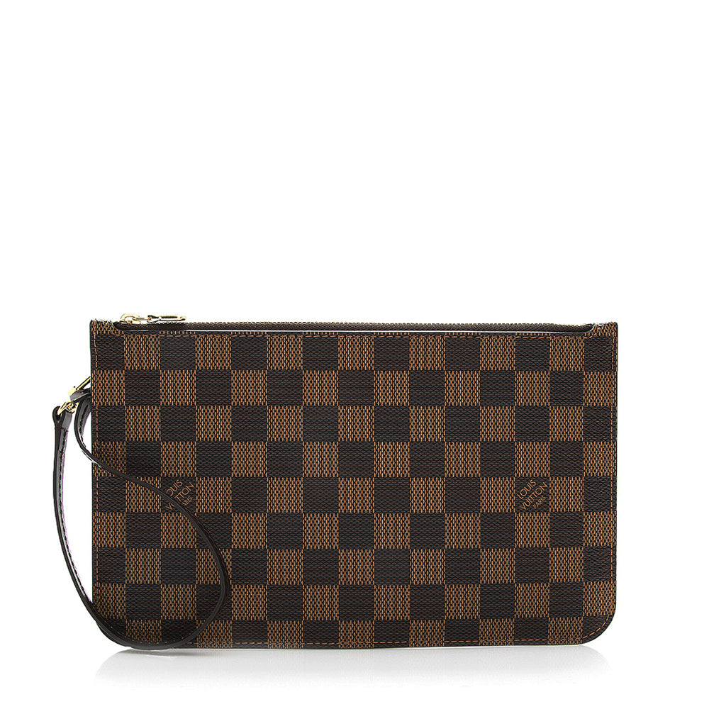 Louis Vuitton Damier Ebene Neverfull MM Pochette (SHF-18678)