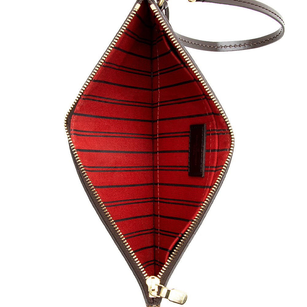 Louis Vuitton Damier Ebene Neverfull MM Pochette (SHF-18678)