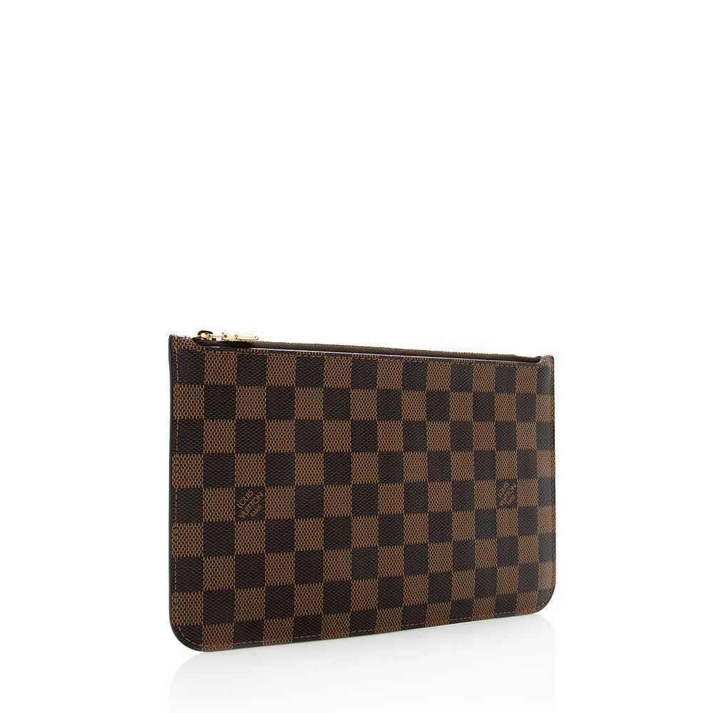Louis Vuitton Damier Ebene Neverfull MM Pochette (SHF-18678)