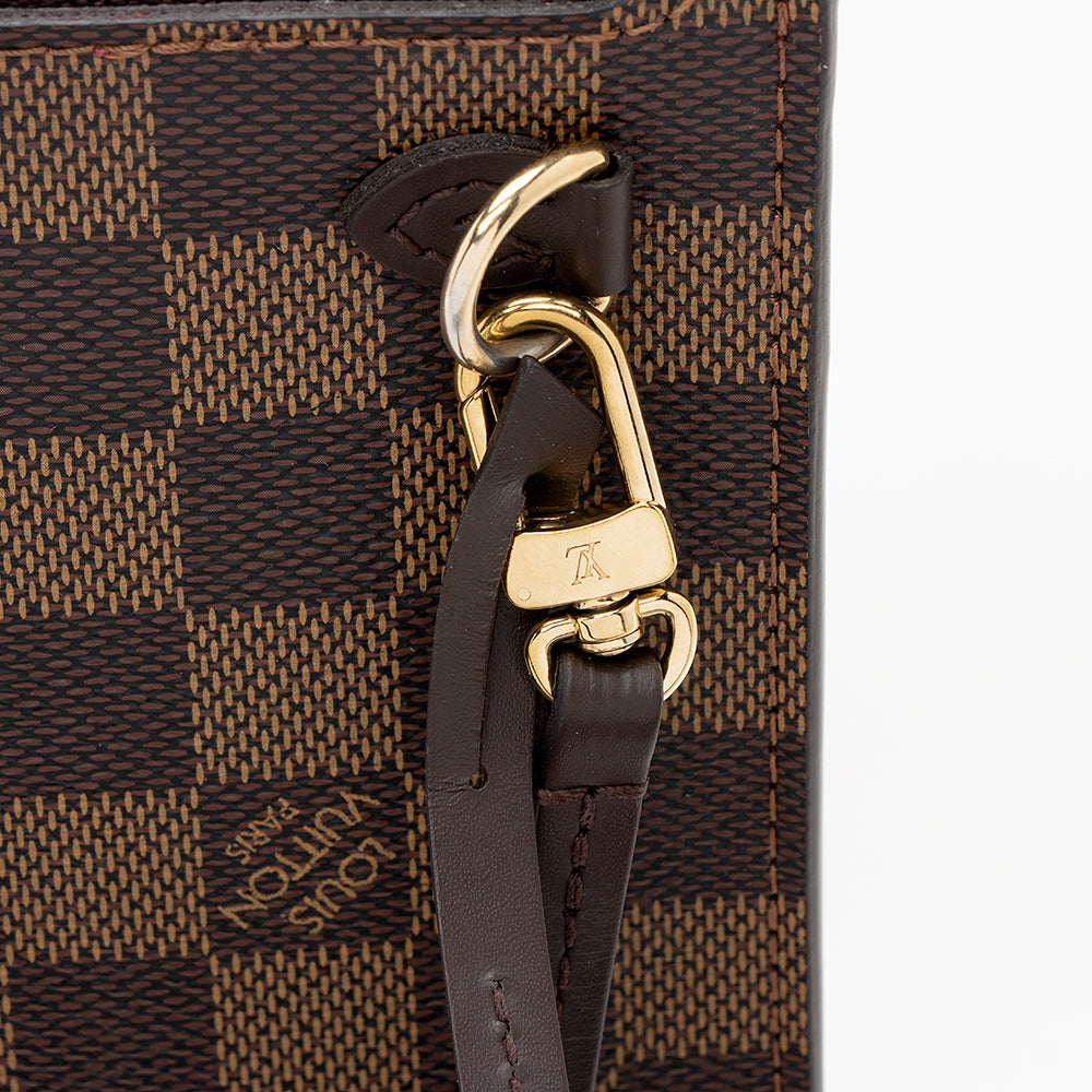 Louis Vuitton Damier Ebene Neverfull MM Pochette (SHF-19214)