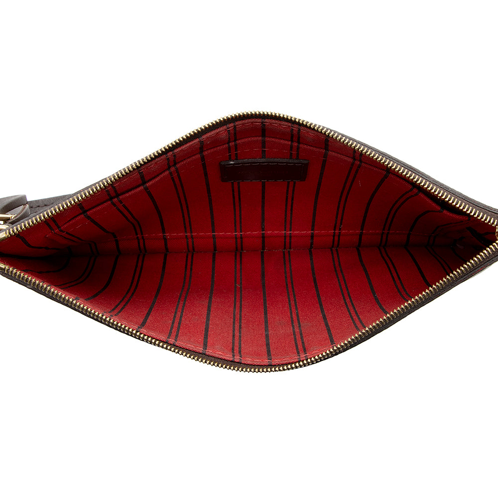 Louis Vuitton Damier Ebene Neverfull MM Pochette (SHF-19214)