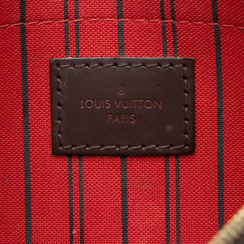 Louis Vuitton Damier Ebene Neverfull MM Pochette (SHF-19214)