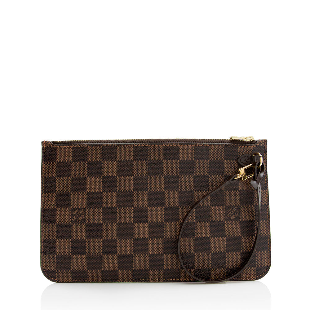 Louis Vuitton Damier Ebene Neverfull MM Pochette (SHF-21421)