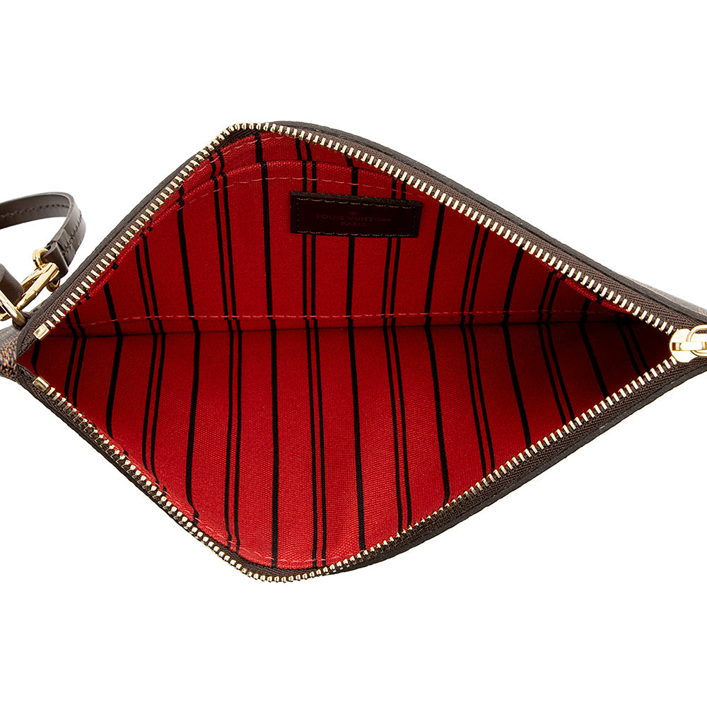 Louis Vuitton Damier Ebene Neverfull MM Pochette (SHF-21421)