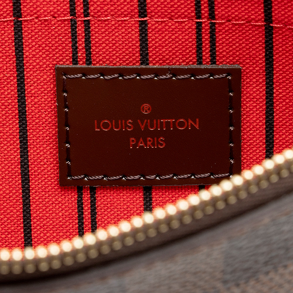 Louis Vuitton Damier Ebene Neverfull MM Pochette (SHF-21421)
