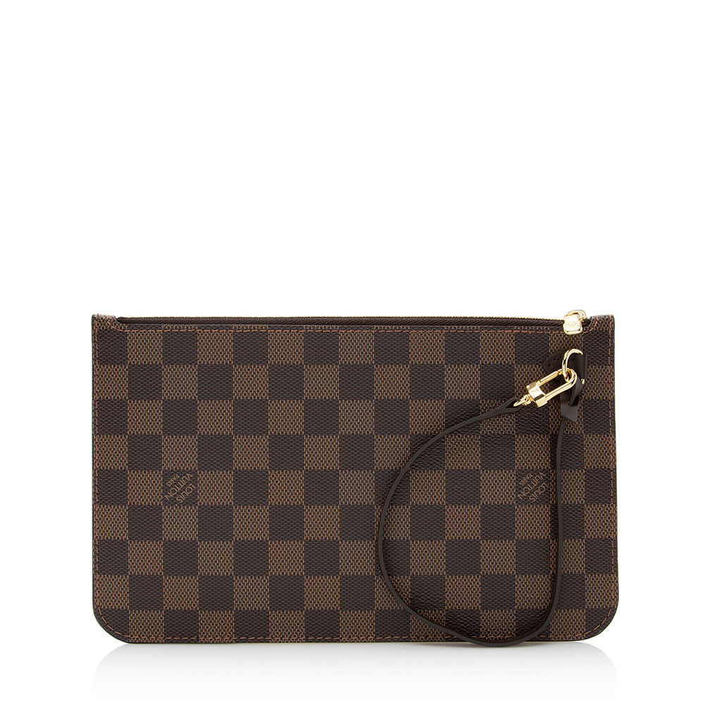 Louis Vuitton Damier Ebene Neverfull MM Pochette (SHF-21661)