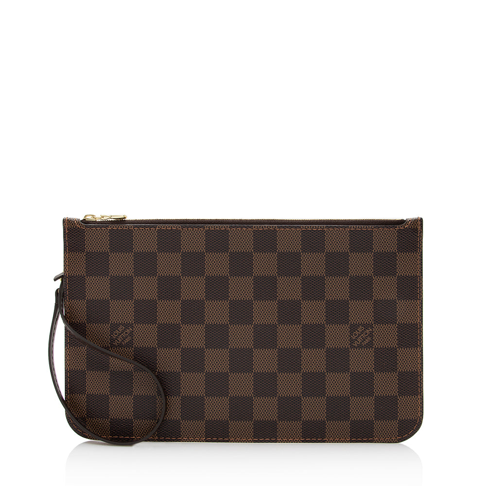 Louis Vuitton Damier Ebene Neverfull MM Pochette (SHF-21661)