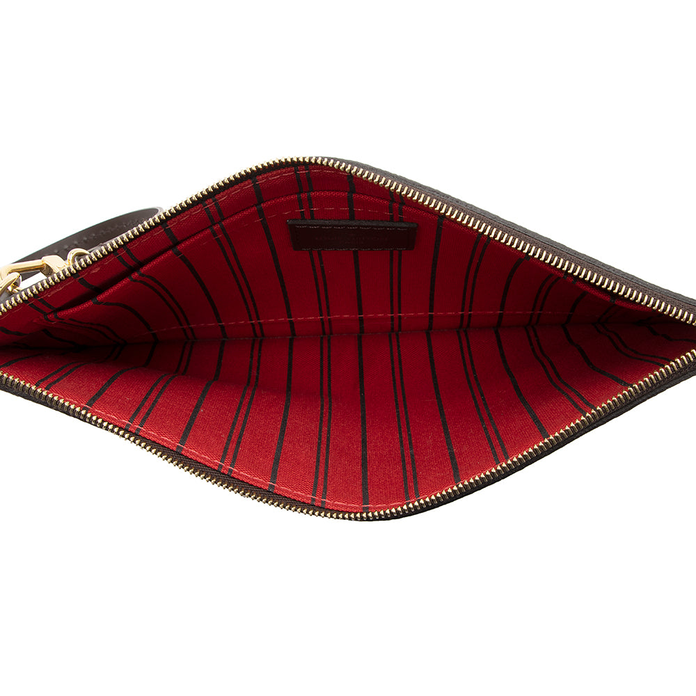 Louis Vuitton Damier Ebene Neverfull MM Pochette (SHF-21661)