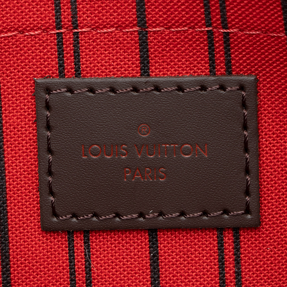 Louis Vuitton Damier Ebene Neverfull MM Pochette (SHF-21661)