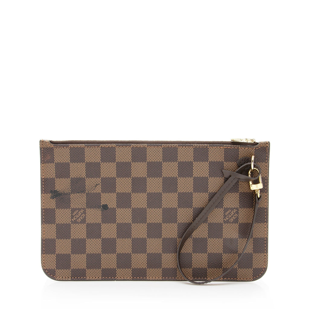 Louis Vuitton Damier Ebene Neverfull MM Pochette (SHF-22240)