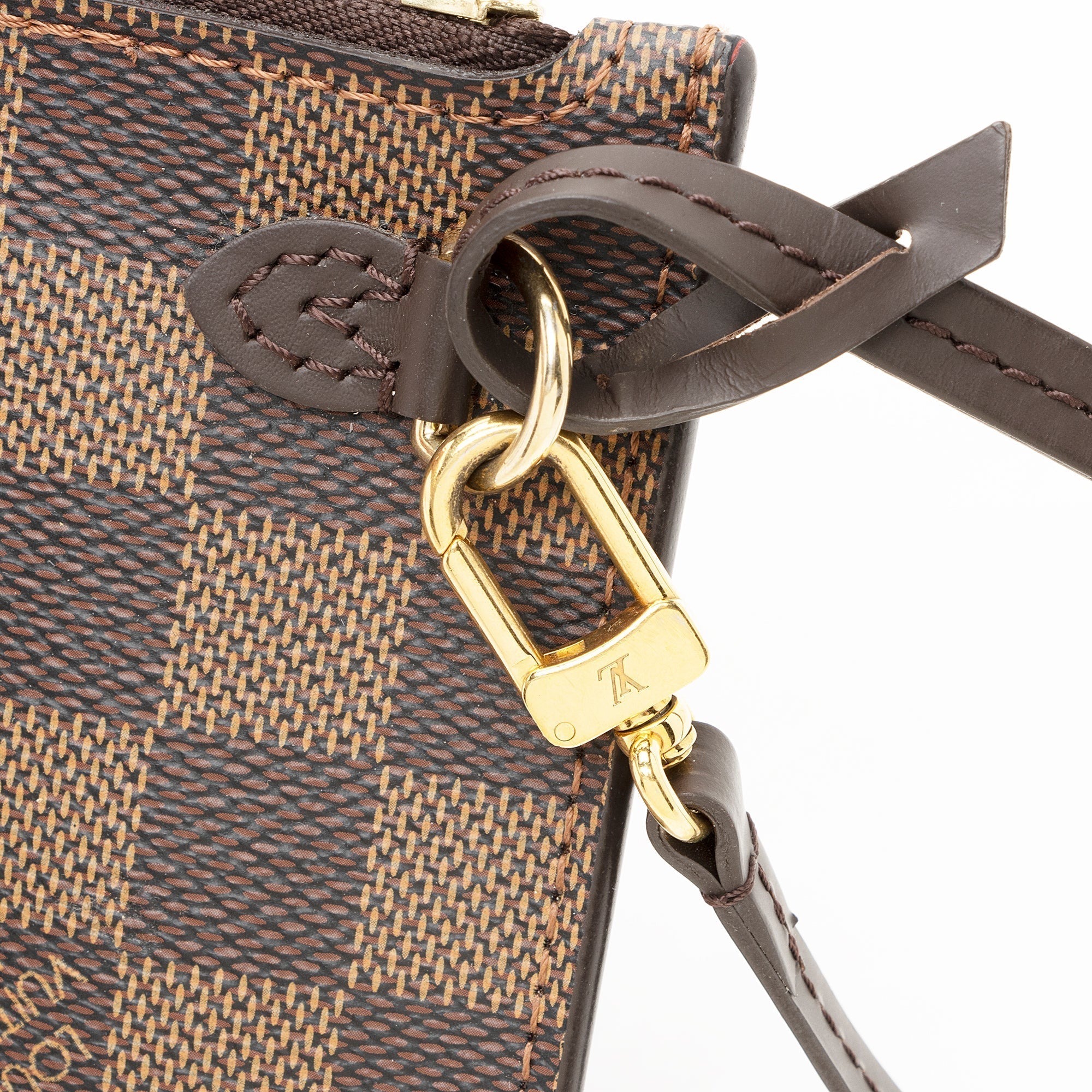 Louis Vuitton Damier Ebene Neverfull MM Pochette (SHF-22240)
