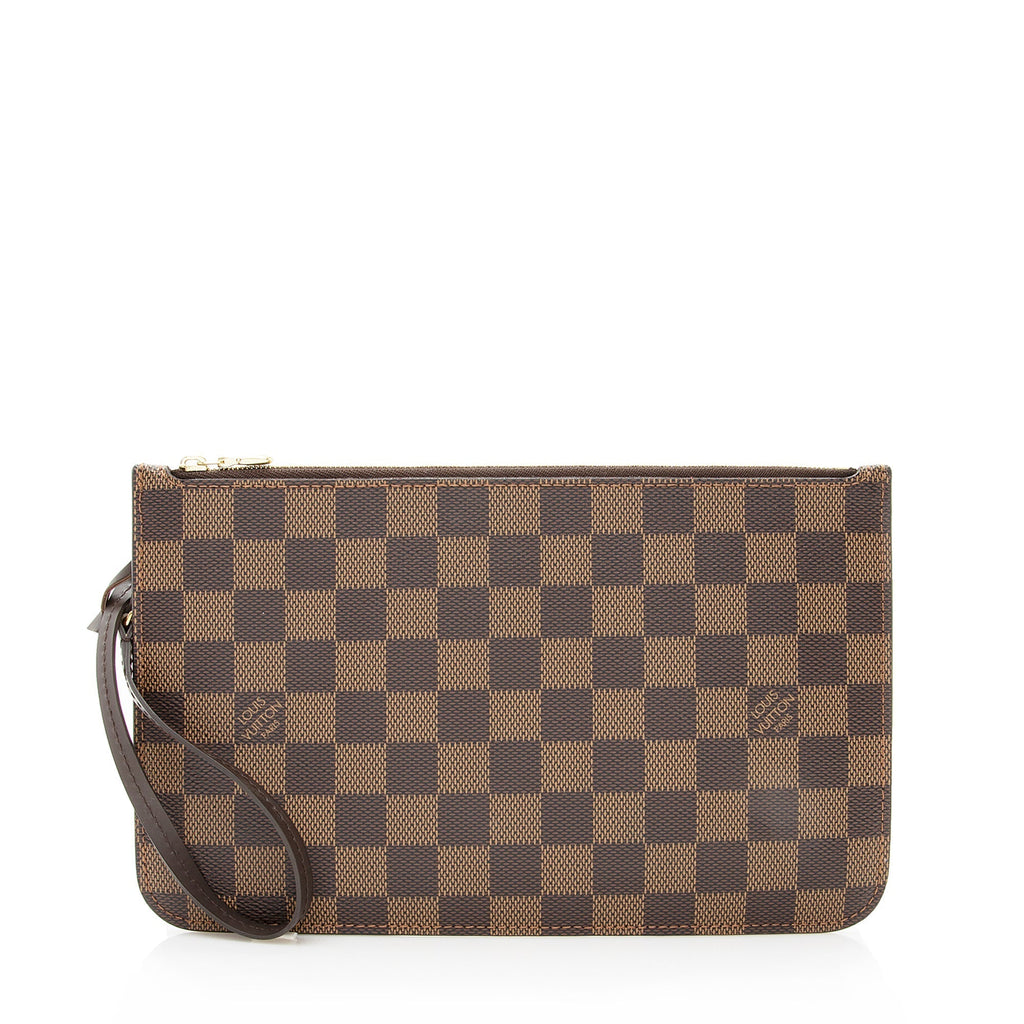 Louis Vuitton Damier Ebene Neverfull MM Pochette (SHF-22240)