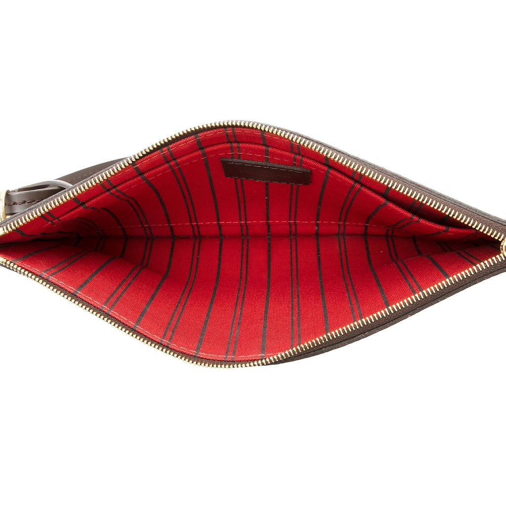 Louis Vuitton Damier Ebene Neverfull MM Pochette (SHF-22240)