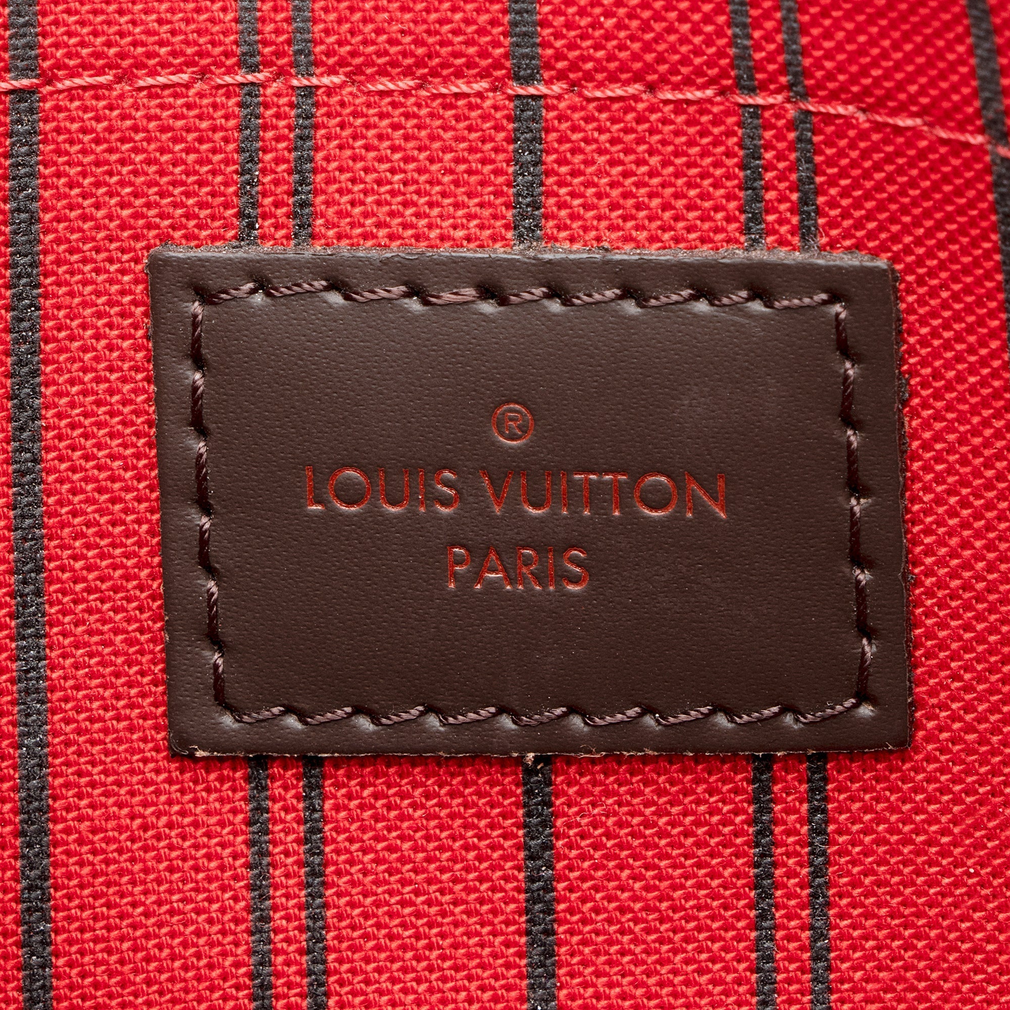 Louis Vuitton Damier Ebene Neverfull MM Pochette (SHF-22240)