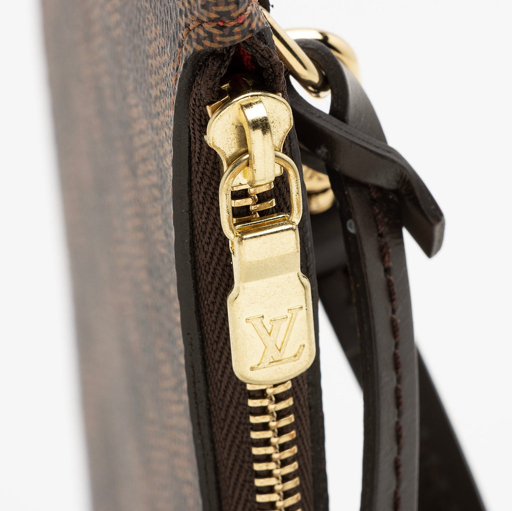 Louis Vuitton Damier Ebene Neverfull MM Pochette (SHF-22832)