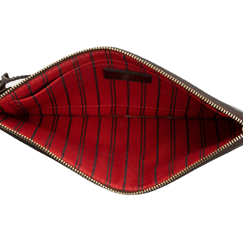 Louis Vuitton Damier Ebene Neverfull MM Pochette (SHF-22832)