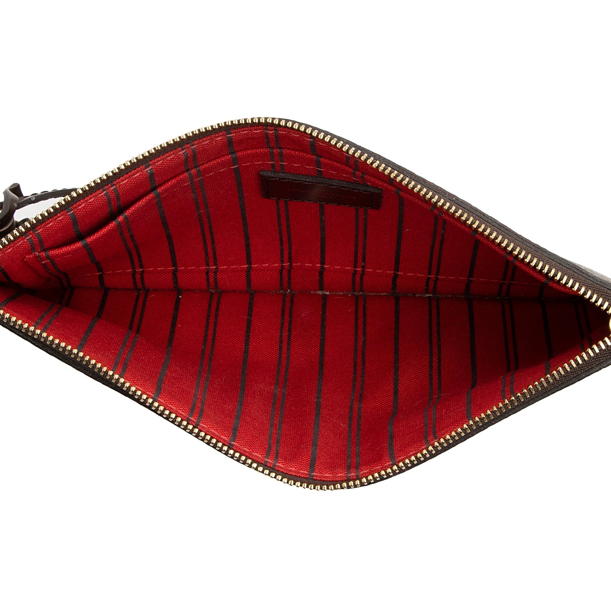 Louis Vuitton Damier Ebene Neverfull MM Pochette (SHF-22832)