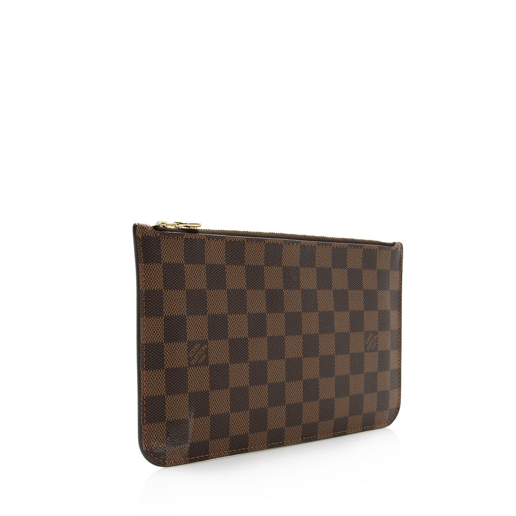 Louis Vuitton Damier Ebene Neverfull MM Pochette (SHF-22832)