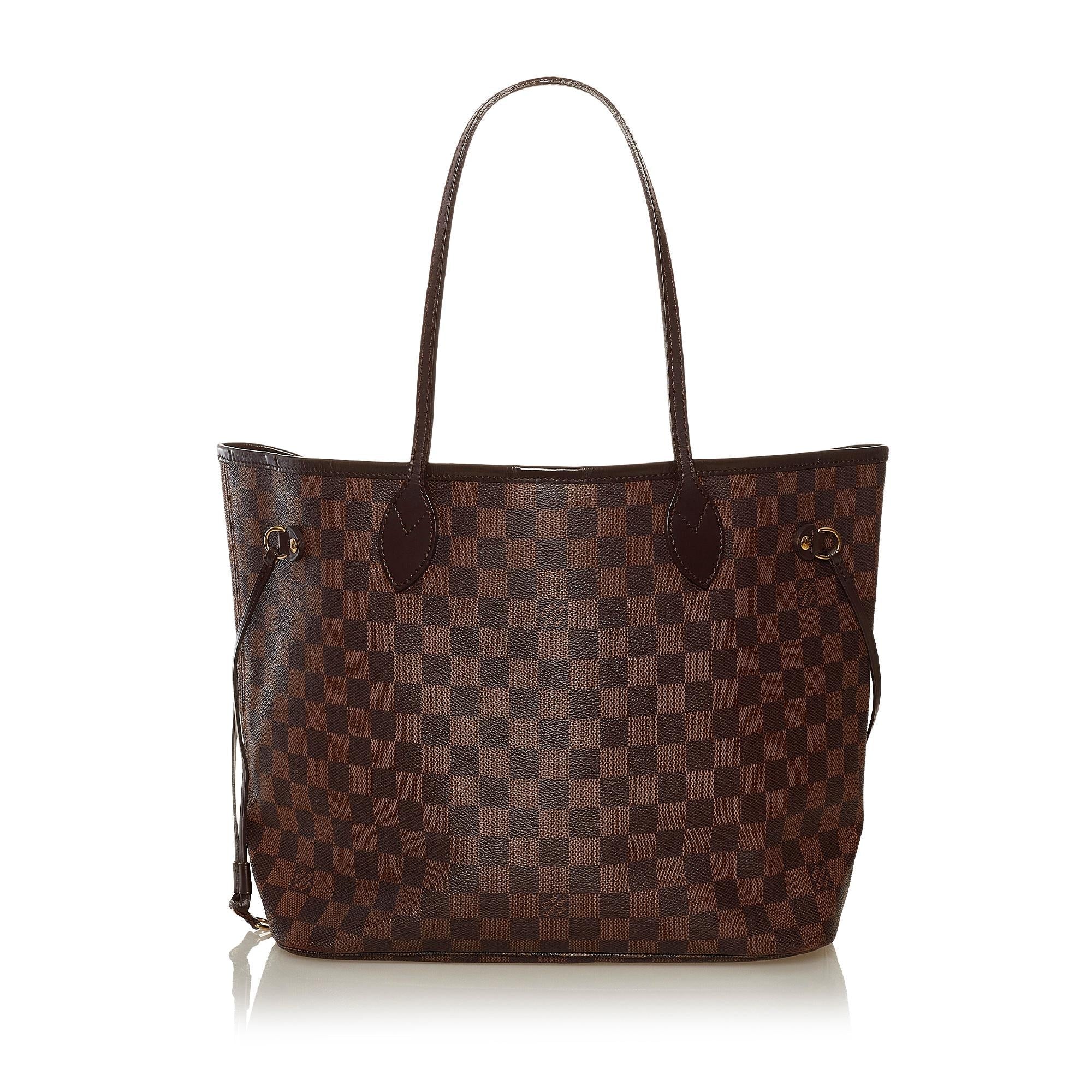 Louis Vuitton Damier Ebene Neverfull MM (SHG-34508)