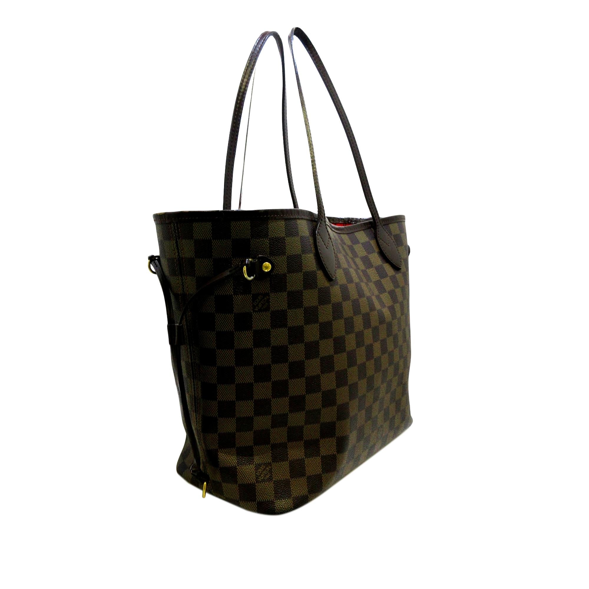 Louis Vuitton Damier Ebene Neverfull MM (SHG-36266)