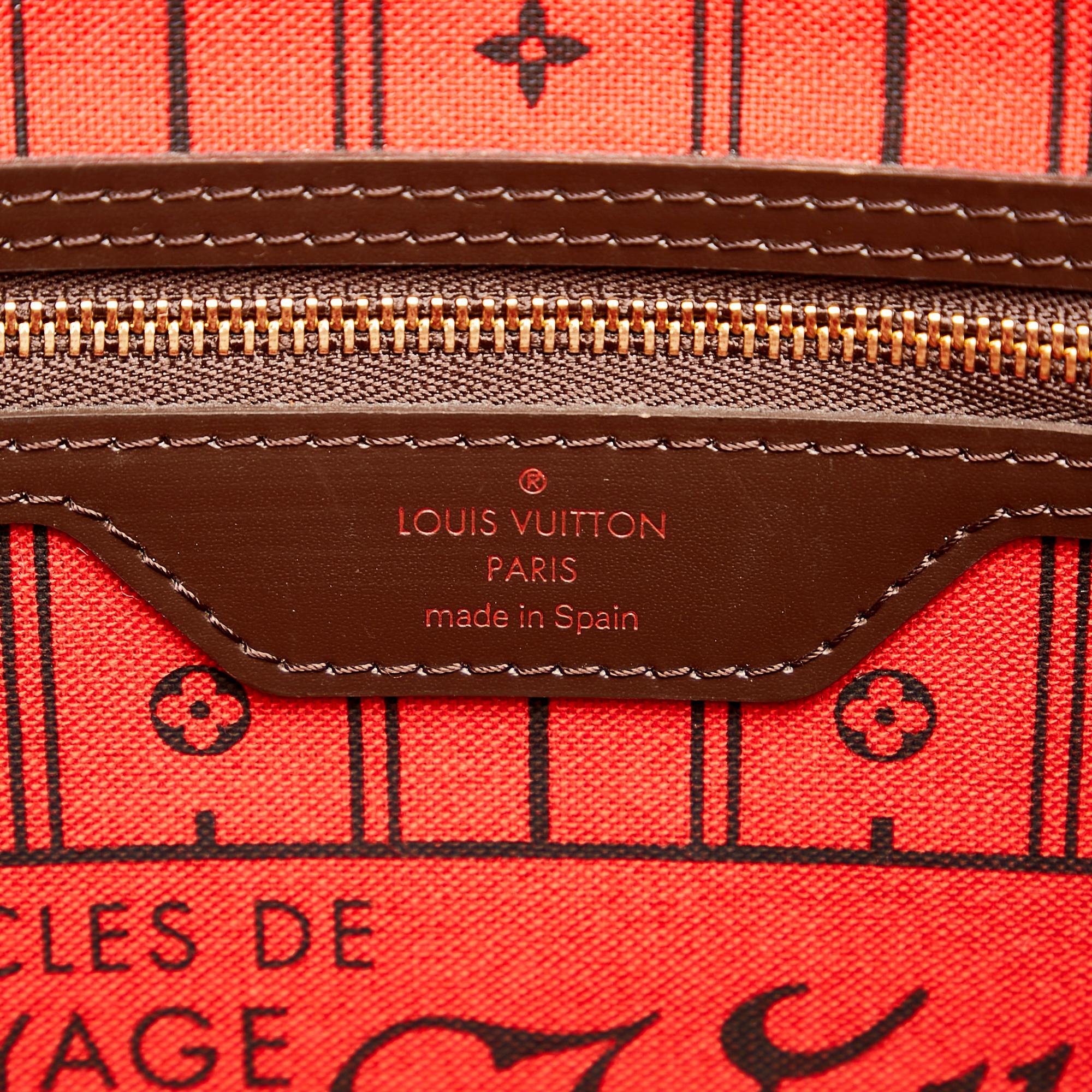 Louis Vuitton Damier Ebene Neverfull MM (SHG-36535)