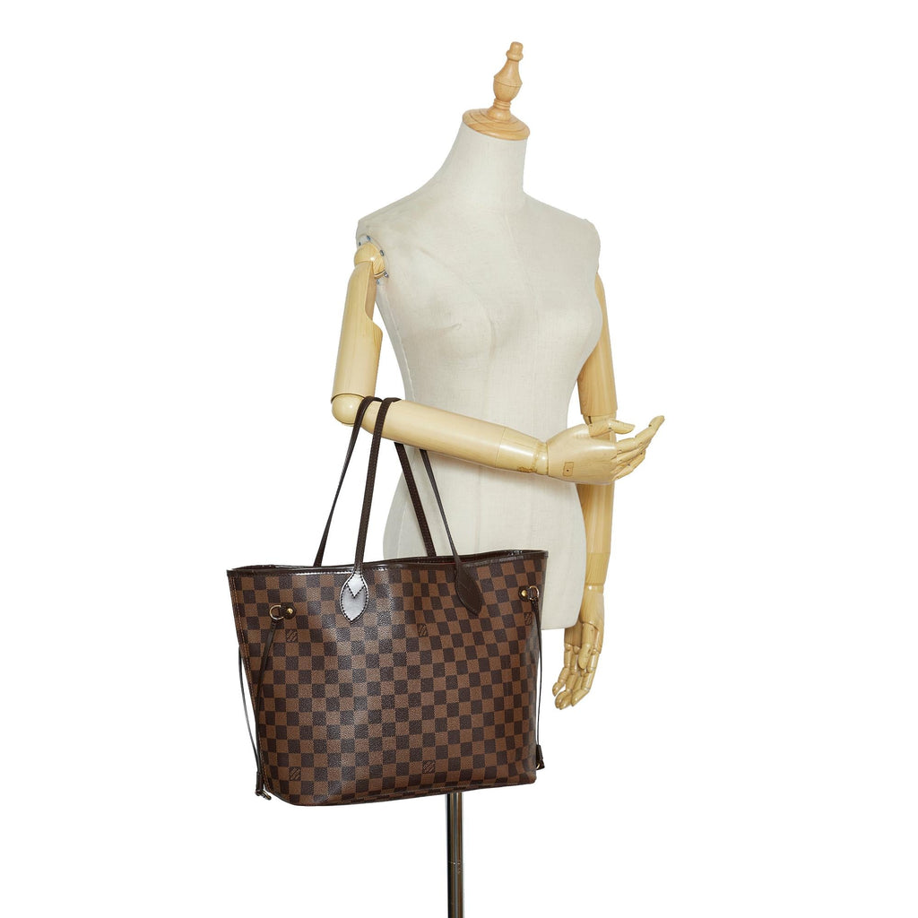 Louis Vuitton Damier Ebene Neverfull MM (SHG-YNZgLC)