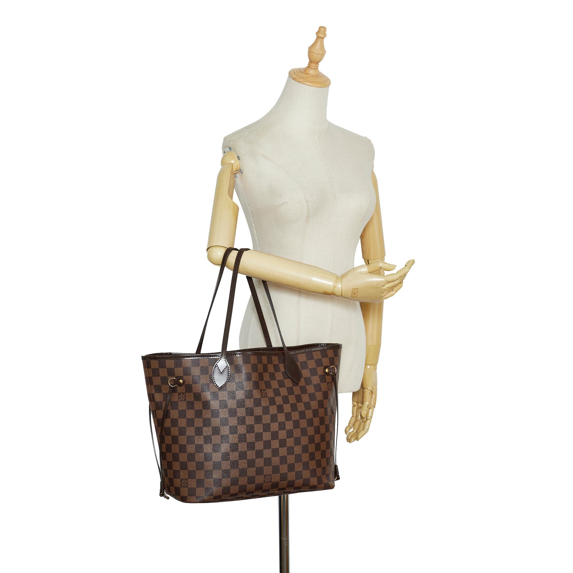 Louis Vuitton Damier Ebene Neverfull MM (SHG-YNZgLC)