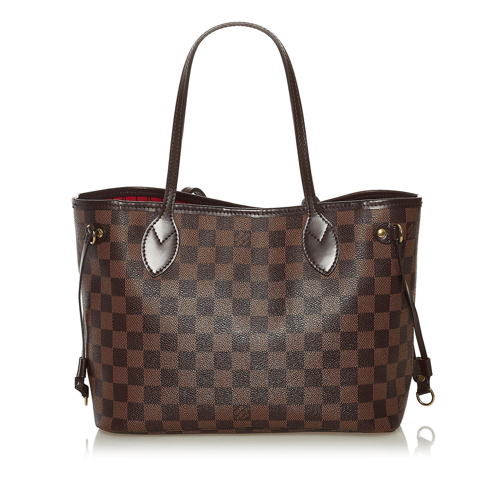 Louis Vuitton Damier Ebene Neverfull PM Tote (SHG-35984)