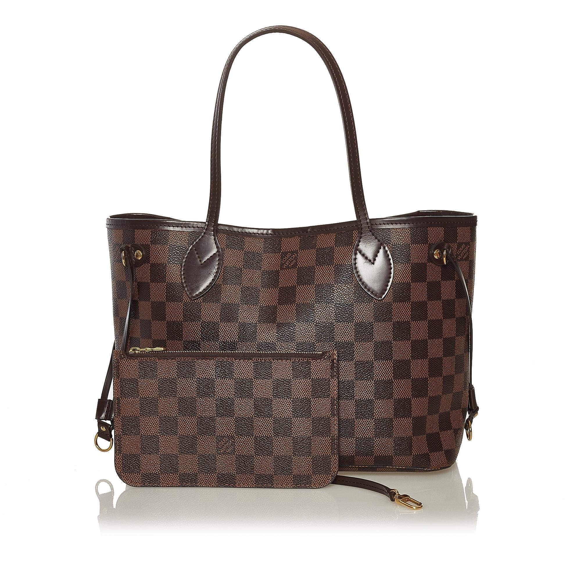 Louis Vuitton Damier Ebene Neverfull PM Tote (SHG-35984)
