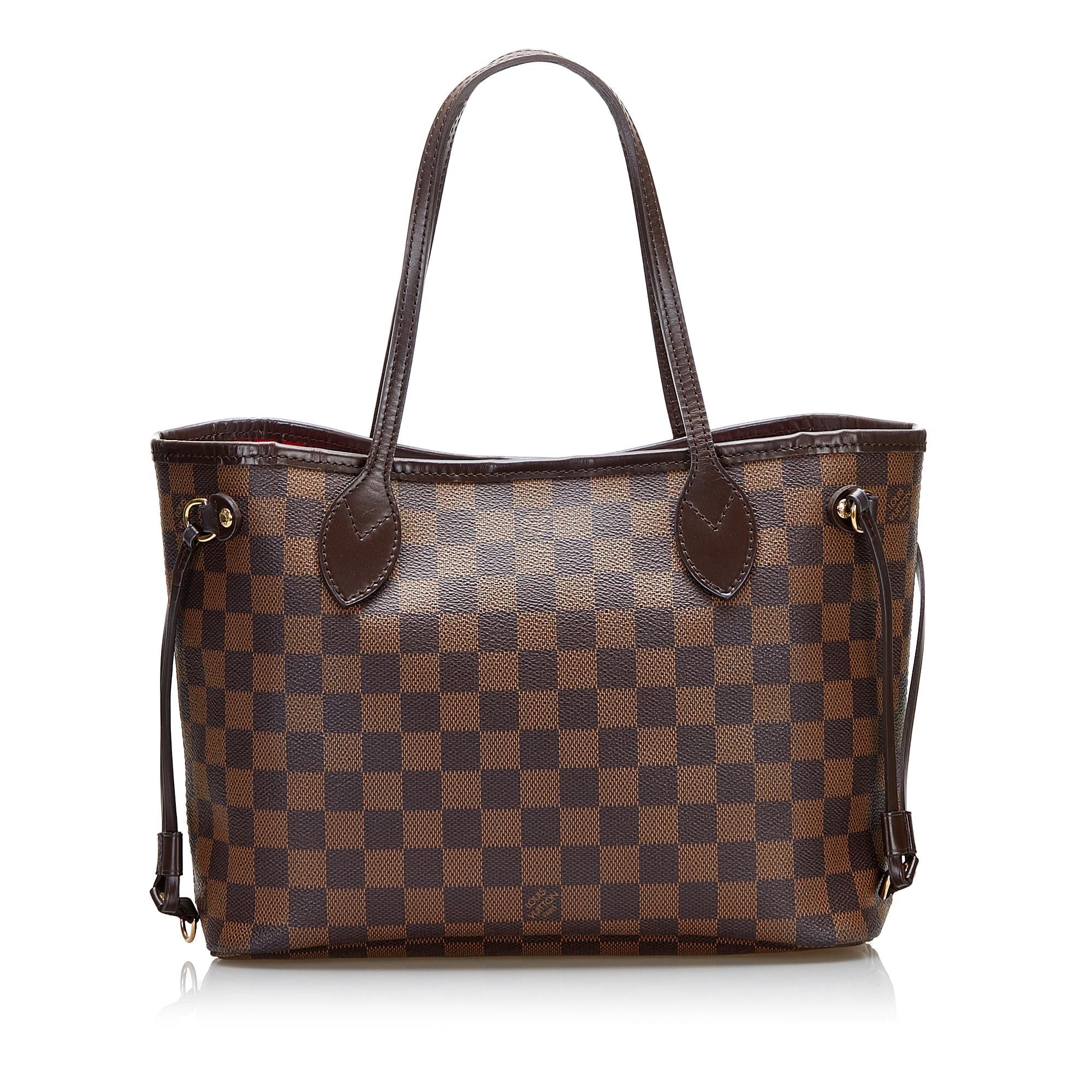 Louis Vuitton Damier Ebene Neverfull PM (SHG-36383)