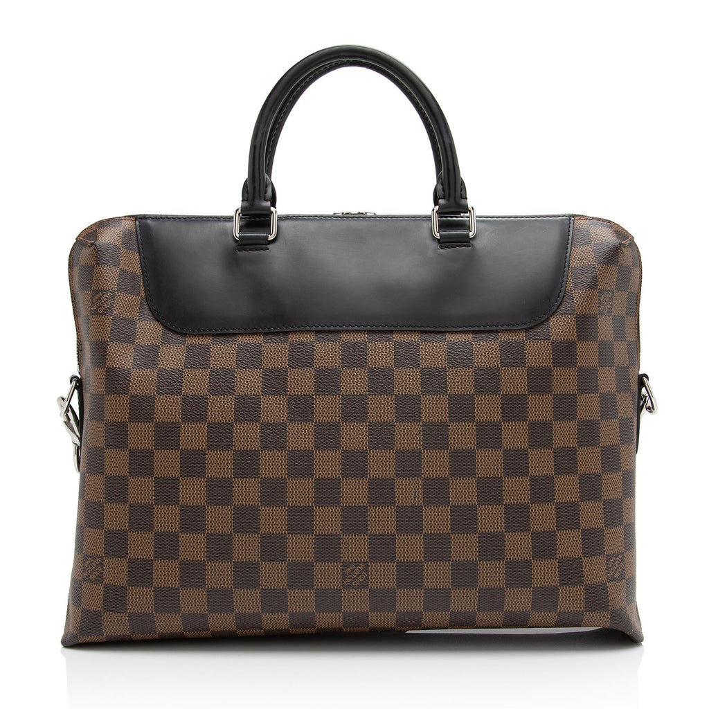 Louis Vuitton Damier Ebene Porte Documents Jour Bag (SHF-fTyCek)